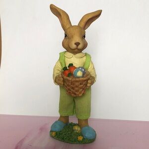 Greenbrier International Bunny Figurine with Basket
